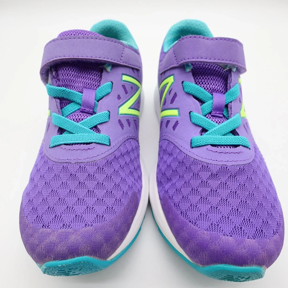 New Balance KVURGPPP Running Shoes Kids 1.5 Purple Mesh Hook Athletic Sneaker